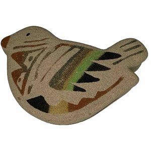 BIRD Shape Sand Painting signed Bingo Smith Navajo Trinket Box Native American